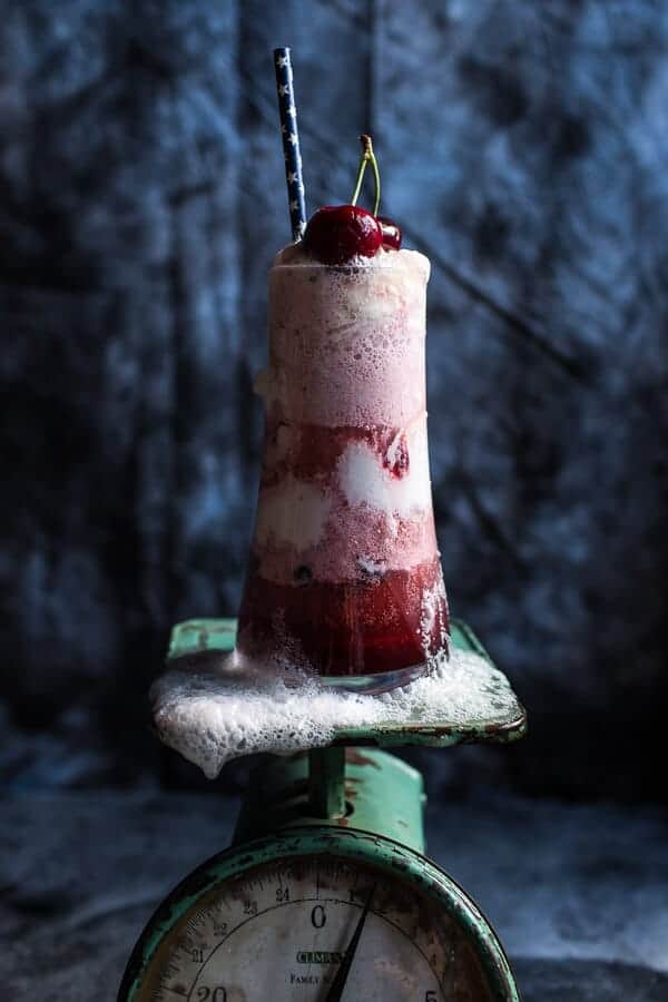 Hibiscus Cherry and Ginger Beer Ice Cream Floats | halfbakedharvest.com @hbharvest