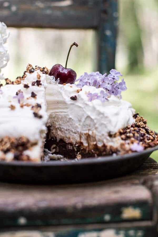Miso Chocolate Fudge and Haupia (coconut pudding) Macaroon Pie | halfbakedharvest.com @hbharvest