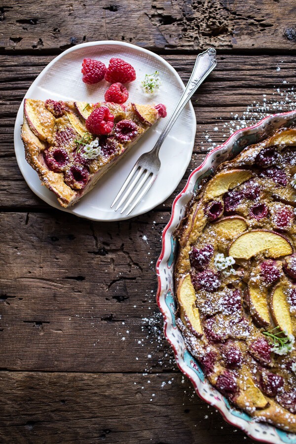 Raspberry, Nectarine and Sweet Corn Clafoutis | halfbakedharvest.com @hbharvest