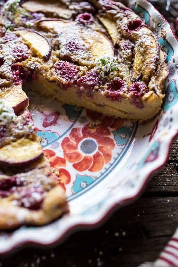 Raspberry, Nectarine and Sweet Corn Clafoutis | halfbakedharvest.com @hbharvest