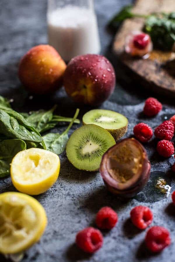 Raspberry Smash Super Green Summer Smoothie | halfbakedharvest.com @hbharvest