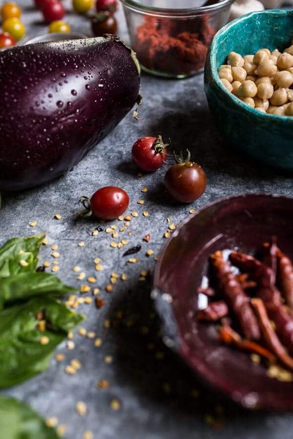 Simple Almond Chicken, Chickpea and Eggplant Curry | halfbakedharvest.com @hbharvest
