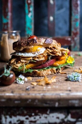 Vegan BLT (…minus that egg) with Chipotle Tahini “Mayo” | halfbakedharvest.com @hbharvest