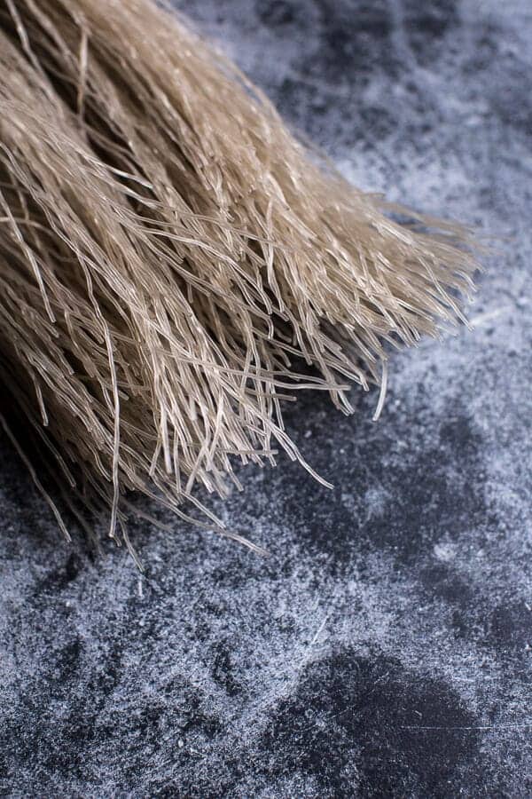 30 Minute Korean Stir Fried Shishito Pepper Rainbow Veggie Noodles with Seared Tuna | halfbakedharvest.com @hbharvest