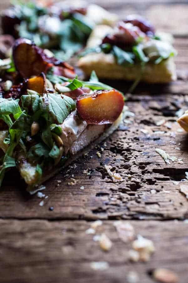 Balsamic Roasted Peach, Basil Chicken and Prosciutto Tarts | halfbakedharvest.com @hbharvest