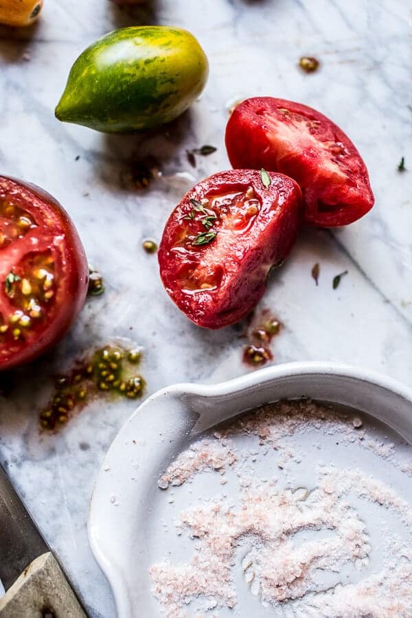 Buttered Brie and Heirloom Tomato Toast with Honey, Thyme + Walnuts | halfbakedharvest.com @hbharvest