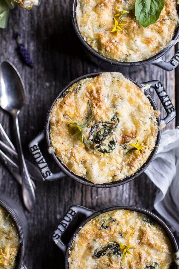 Cheesy Kale and Corn Soufflé | halfbakedharvest.com @hbharvest