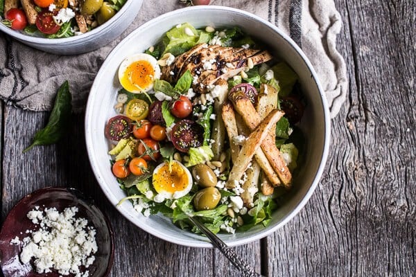 Greek Chicken Gyro Caesar Salad | halfbakedharvest.com @hbharvest