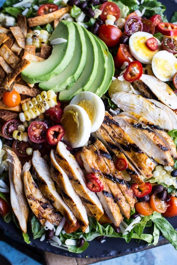 Mexican Grilled Chicken Cobb Salad | halfbakedharvest.com @hbharvest