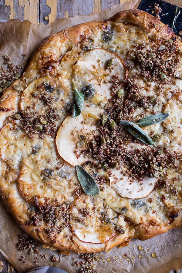 Apple and Caramelized Onion Pizza with Pumpkin Seed Pangrattato | halfbakedharvest.com @hbharvest
