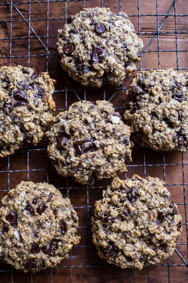 Harvest Oatmeal Chocolate Chunk Cookies with Salted Toasted Pepitas | halfbakedharvest.com @hbharvest