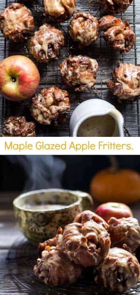 Maple Glazed Apple Fritters | halfbakedharvest.com @hbharvest