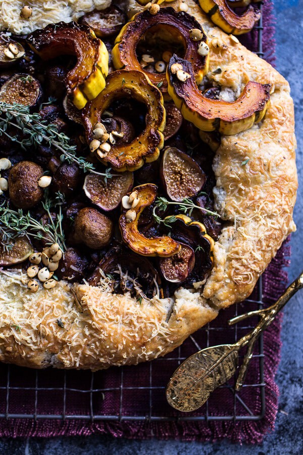 Buttered Mushroom, Fig and Bacon Galette with Roasted Squash | halfbakedharvest.com @hbharvest