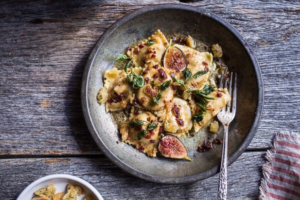 Butternut Squash and Goat Cheese Ravioli with Browned Butter + Oregano Bread Crumbs (VIDEO) | halfbakedharvest.com @hbharvest