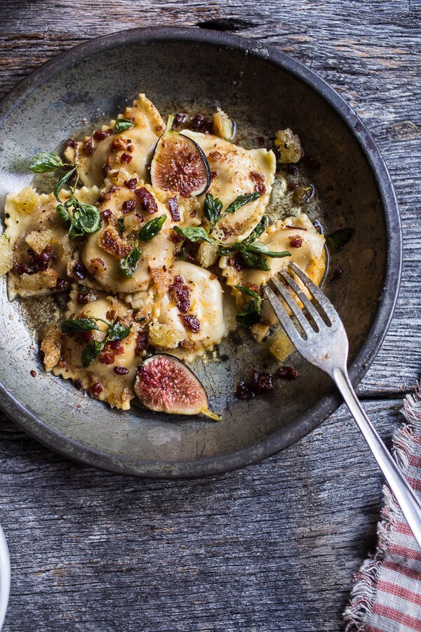 Butternut Squash and Goat Cheese Ravioli with Browned Butter + Oregano Bread Crumbs (VIDEO) | halfbakedharvest.com @hbharvest