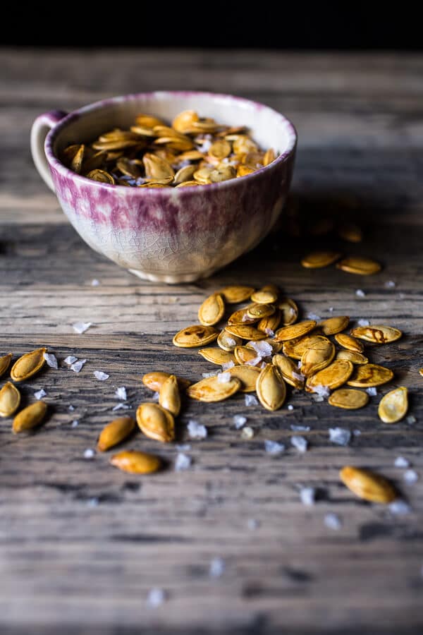 Chocolate Covered Roasted Pumpkin Seed Turtle Clusters | halfbakedharvest.com @hbharvest