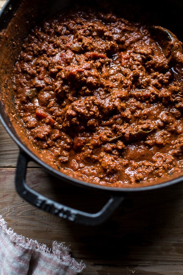 Cincinnati Chili Stuffed Spaghetti Squash | halfbakedharvest.com @hbharvest