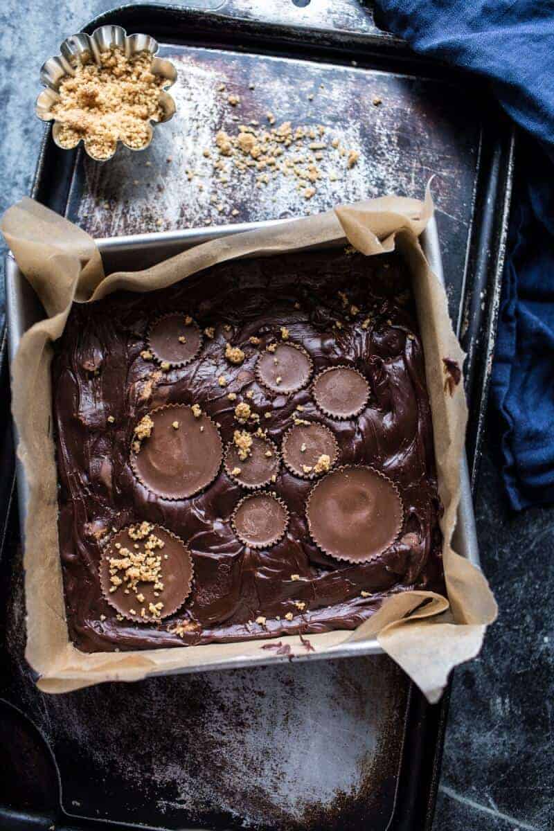 Easy Peanut Butter Cup Fudge with Salted Bourbon Sugar | halfbakedharvest.com @hbharvest