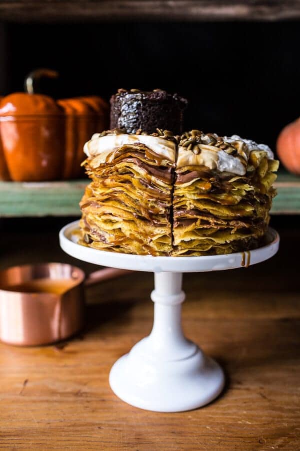 Pumpkin Nutella Crepe Cake | halfbakedharvest.com @hbharvest