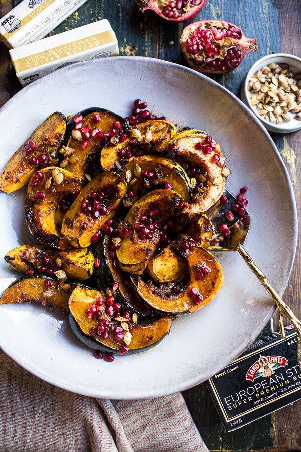 Brown Sugar and Pineapple Roasted Acorn Squash with Spiced Brown Butter | halfbakedharvest.com @hbharvest