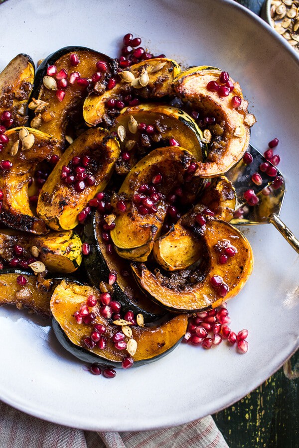 Brown Sugar and Pineapple Roasted Acorn Squash with Spiced Brown Butter | halfbakedharvest.com @hbharvest