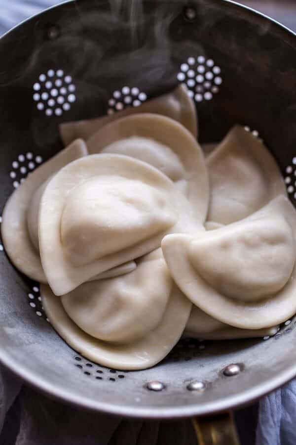 Crockpot Braised Red Wine Short Ribs with Cheddar Potato Perogies | halfbakedharvest.com @hbharvest