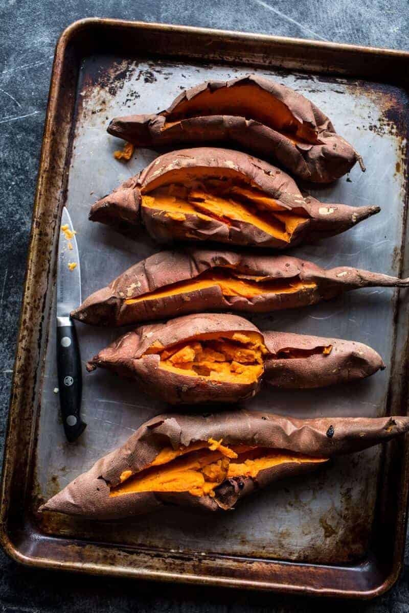 Lighter Sweet Potato Casserole with Maple Toasted Marshmallow | halfbakedharvest.com @hbharvest