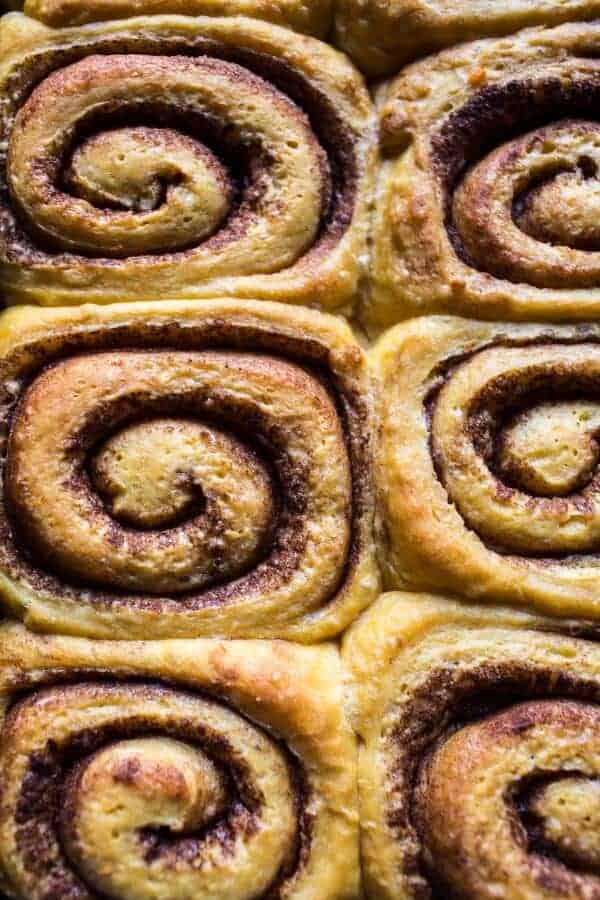Sweet Potato Pie Cinnamon Rolls with Butter Whipped Meringue Frosting | halfbakedharvest.com @hbharvest