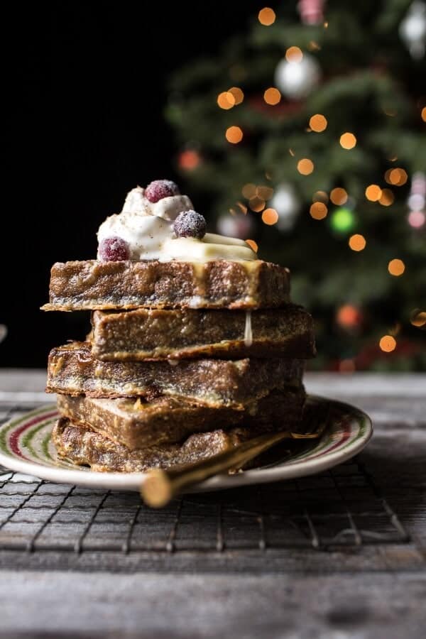 Baked Gingerbread Custard Waffle French Toast | halfbakedharvest.com @hbharvest
