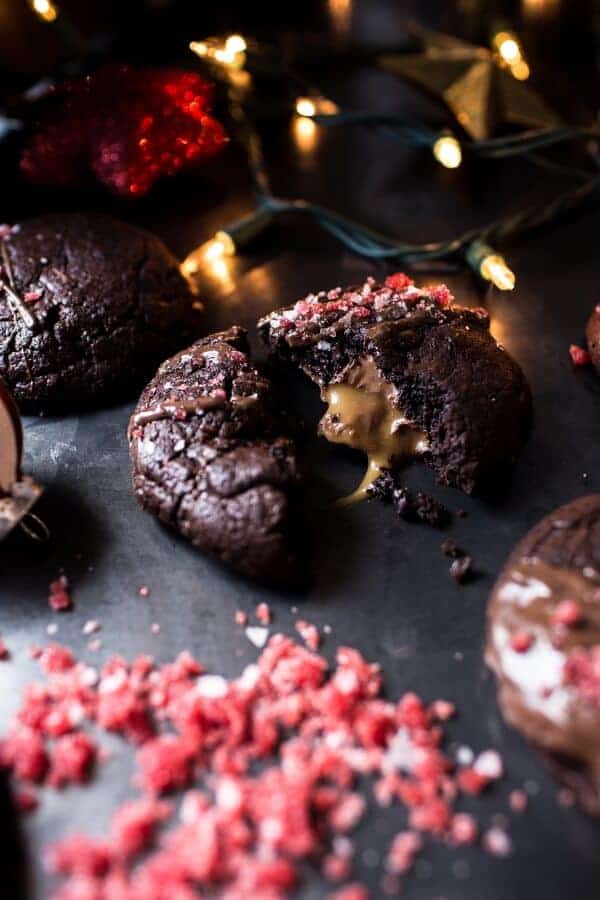 Chocolate Hazelnut and Caramel Stuffed Brownie Cookies | halfbakedharvest.com @hbharvest