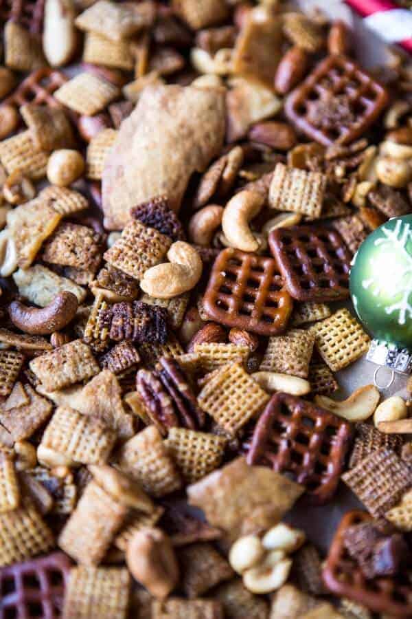 Easy Crockpot (Christmas Eve) Chex Mix | halfbakedharvest.com @hbharvest