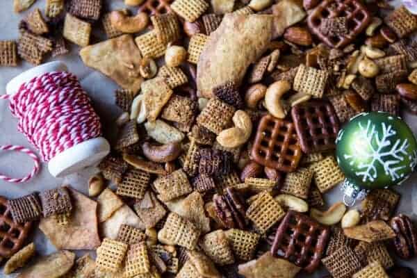 Easy Crockpot (Christmas Eve) Chex Mix | halfbakedharvest.com @hbharvest