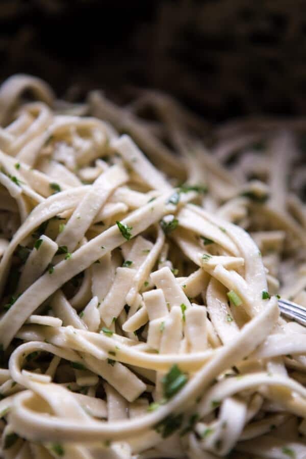 Winter Vegetable Chicken Noodle Soup with Asiago Crostini | halfbakedharvest.com @hbharvest