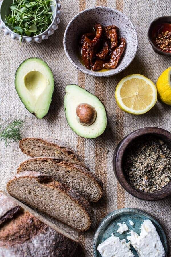 Mediterranean Inspired Avocado Toast with Pistachio Dukkah | halfbakedharvest.com @hbharvest