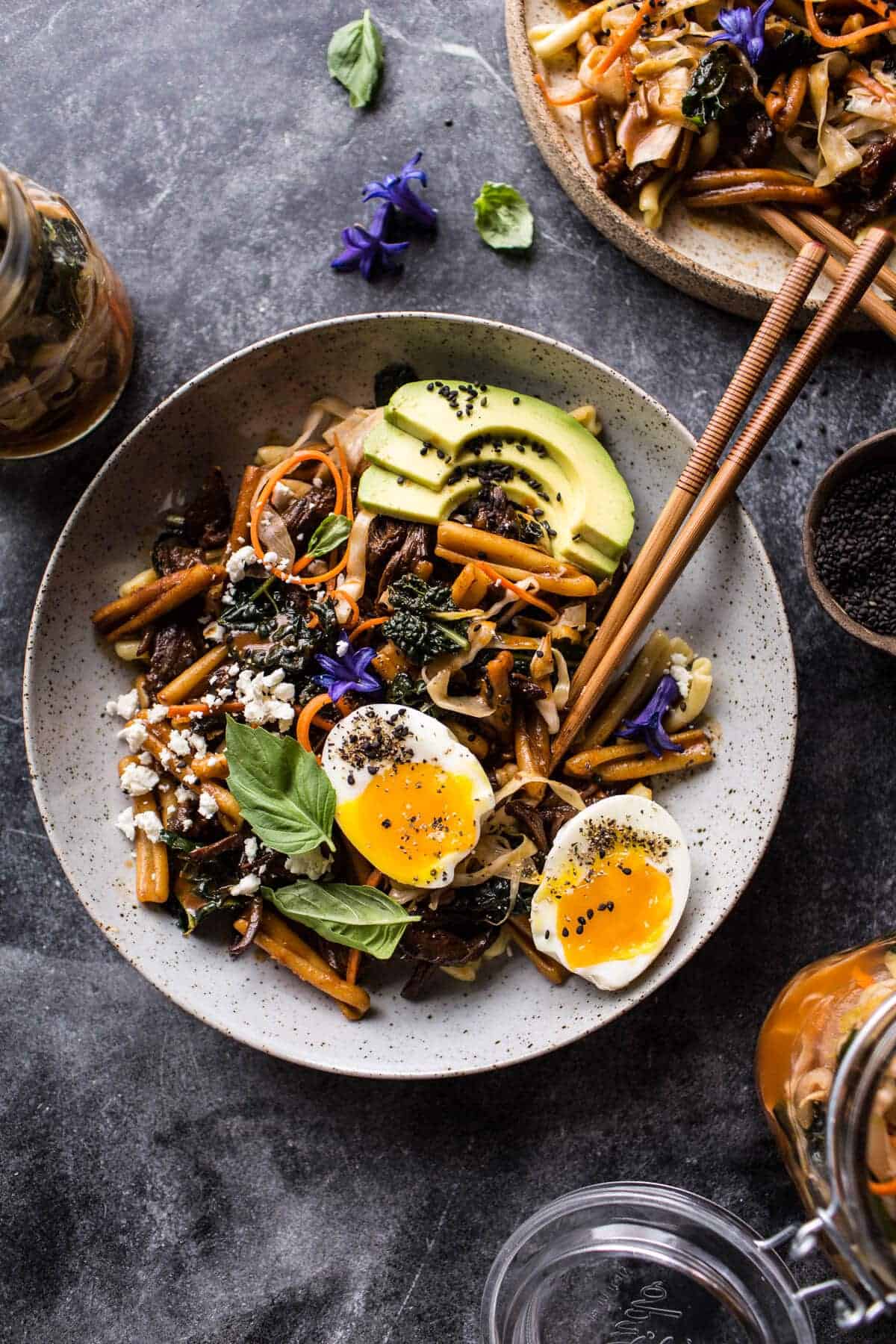 Korean Braised Short Rib and Kimchi Pasta | halfbakedharvest.com @hbharvest