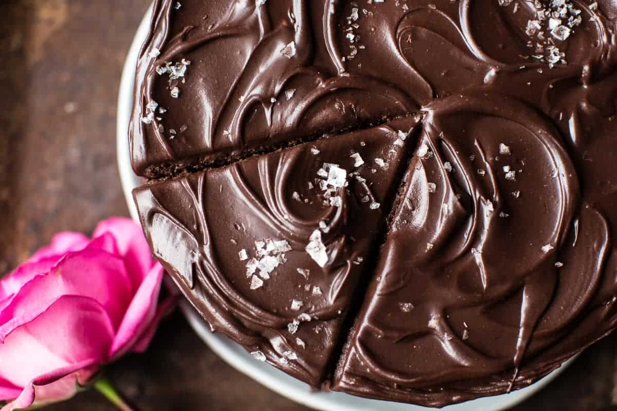 Vegan Chocolate Cake with Creamy Chocolate Almond Butter Buttercream | halfbakedharvest.com @hbharvest