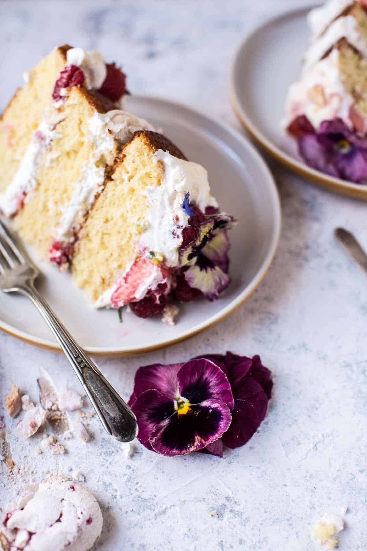 Coconut Eton Mess Cake with Whipped Ricotta Cream | halfbakedharvest.com @hbharvest