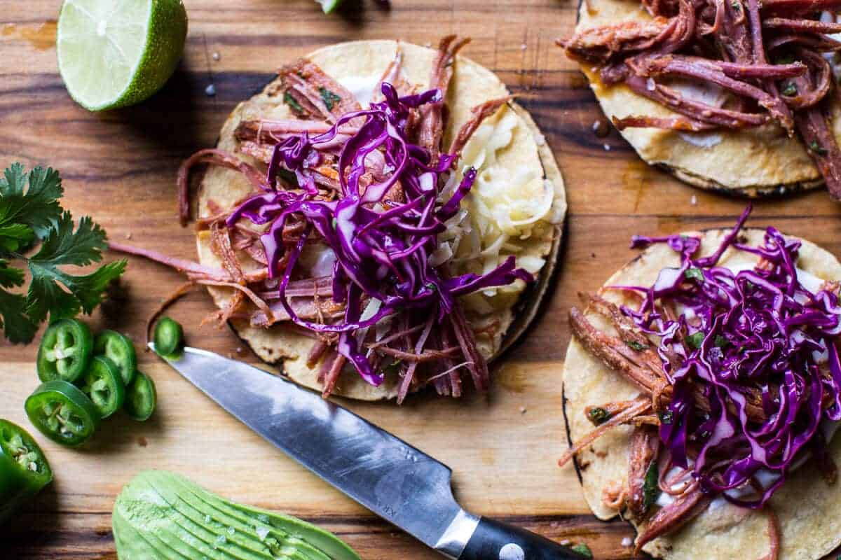 Corned Beef Tacos with Beer Battered Fries | halfbakedharvest.com @hbharvest