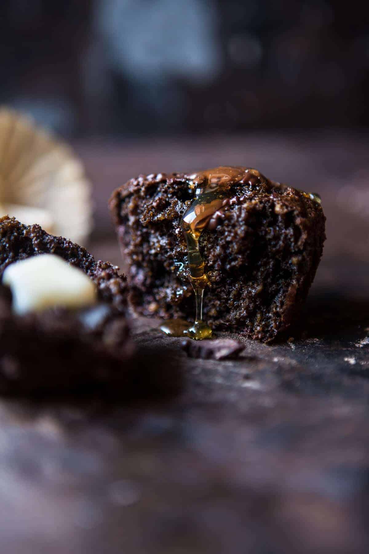 Double Chocolate Irish Tea Infused Oat Muffins | halfbakedharvest.com @hbharvest