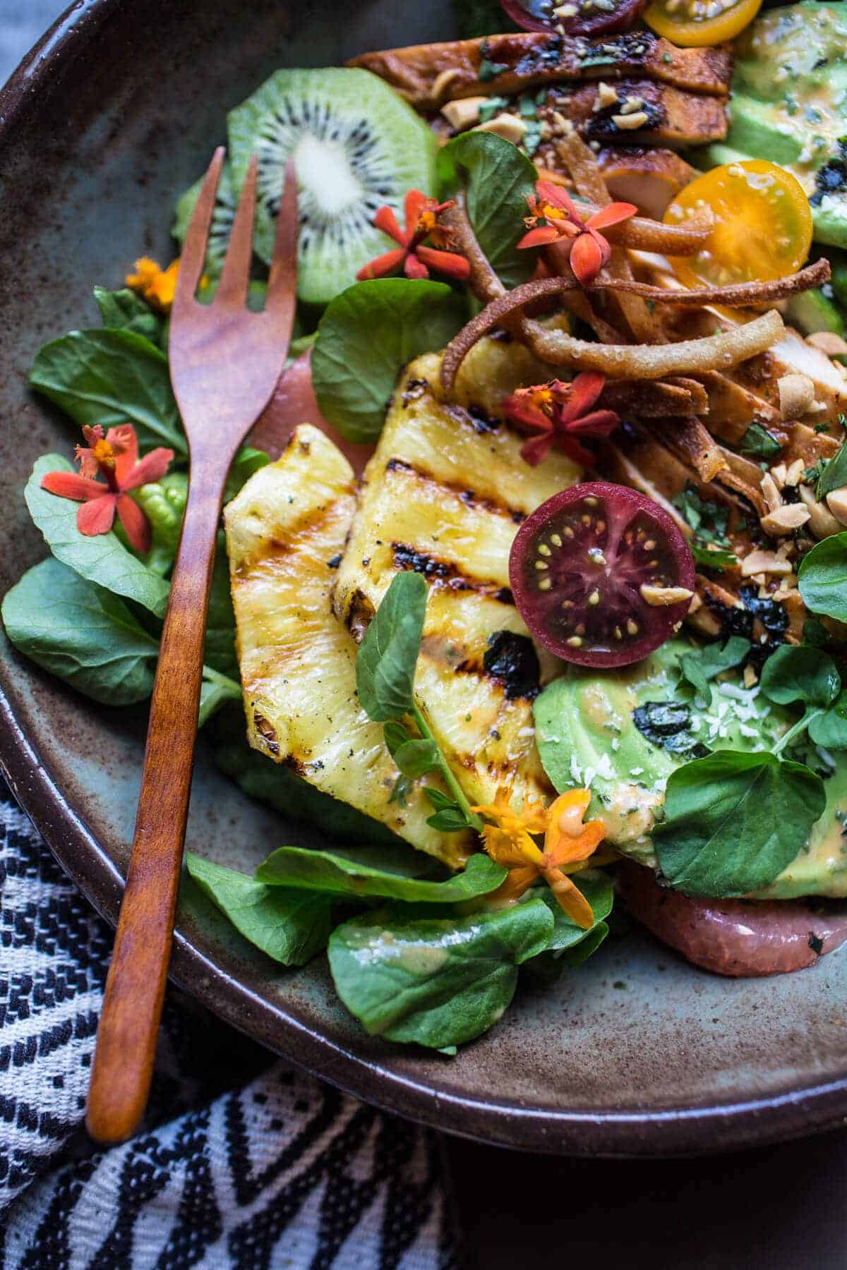 Hawaiian Tequila Chicken Salad With Pineapple Vinaigrette | halfbakedharvest.com @hbharvest