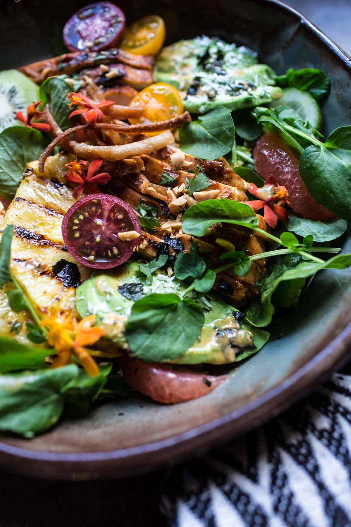 Hawaiian Tequila Chicken Salad With Pineapple Vinaigrette | halfbakedharvest.com @hbharvest