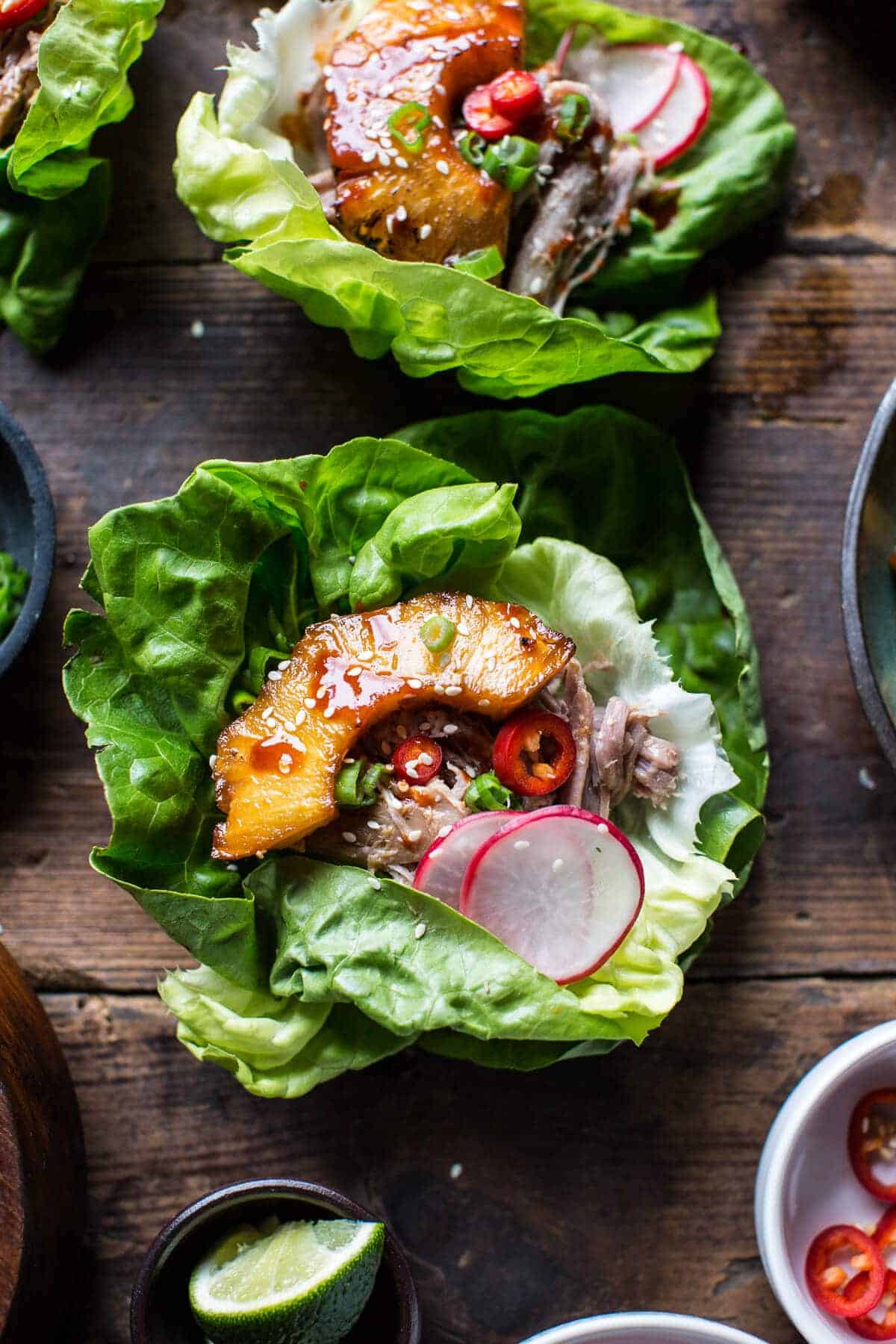 Korean Pineapple Pork Lettuce Wraps | halfbakedharvest.com @hbharvest