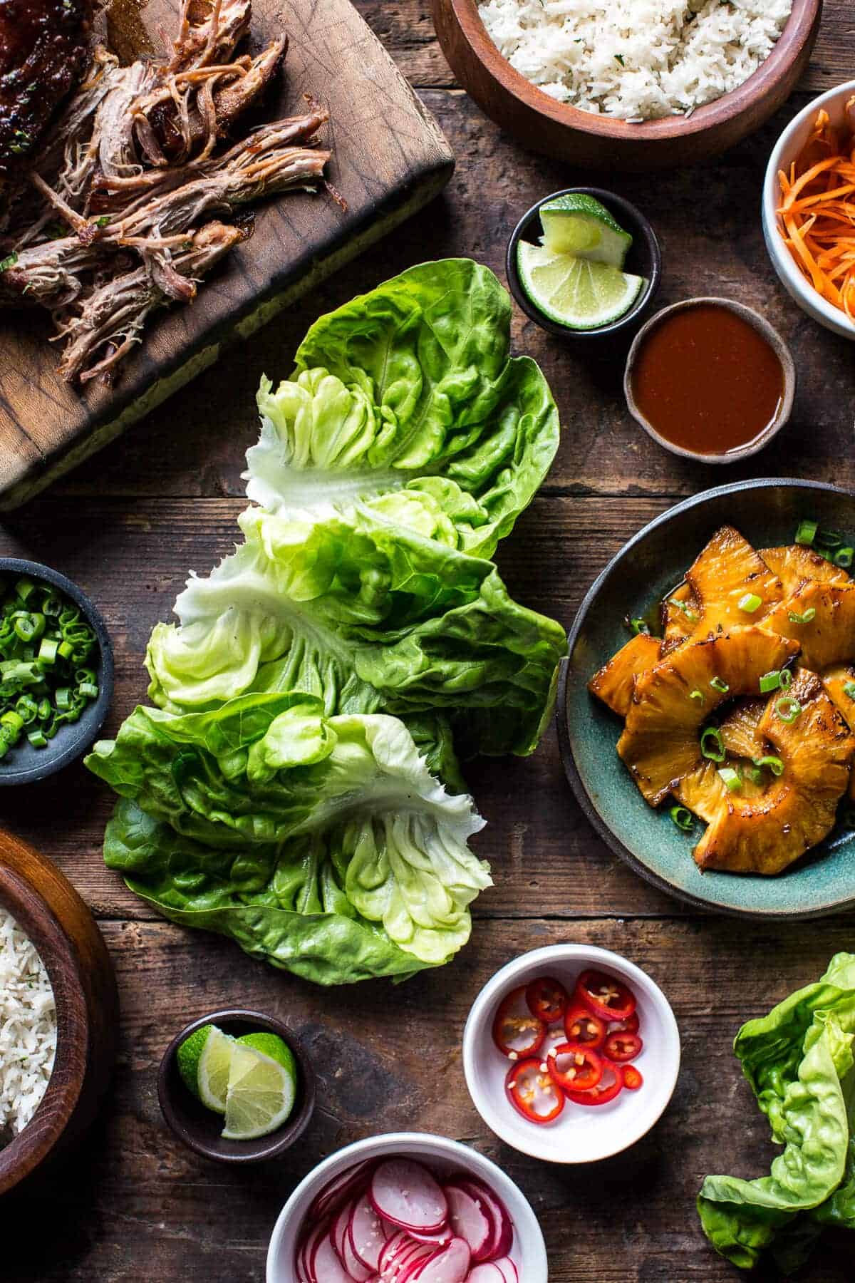 Korean Pineapple Pork Lettuce Wraps | halfbakedharvest.com @hbharvest