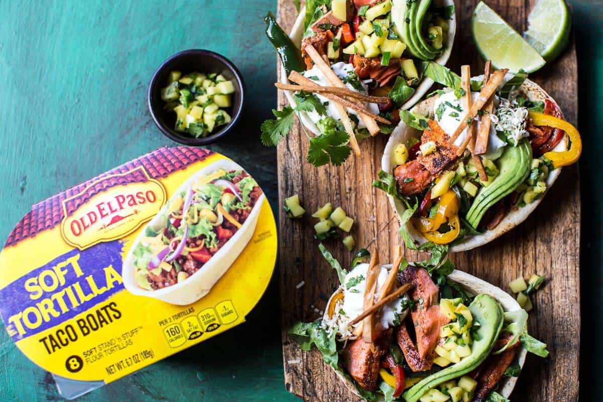 Salmon Fajita Salad Boats | halfbakedharvest.com @hbharvest