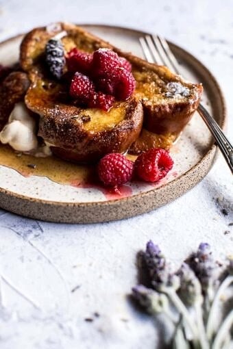 Whipped Cream Cheese Stuffed French Toast with Raspberries | halfbakedharvest.com @hbharvest