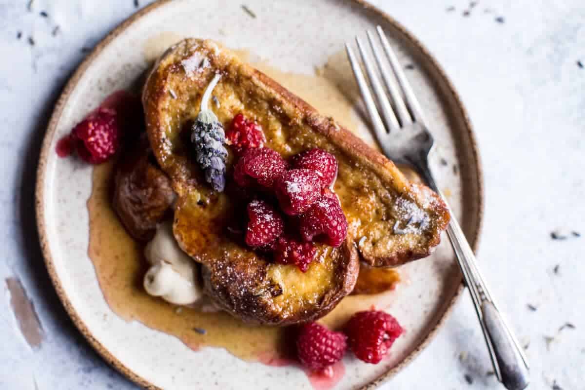 Whipped Cream Cheese Stuffed French Toast with Raspberries | halfbakedharvest.com @hbharvest