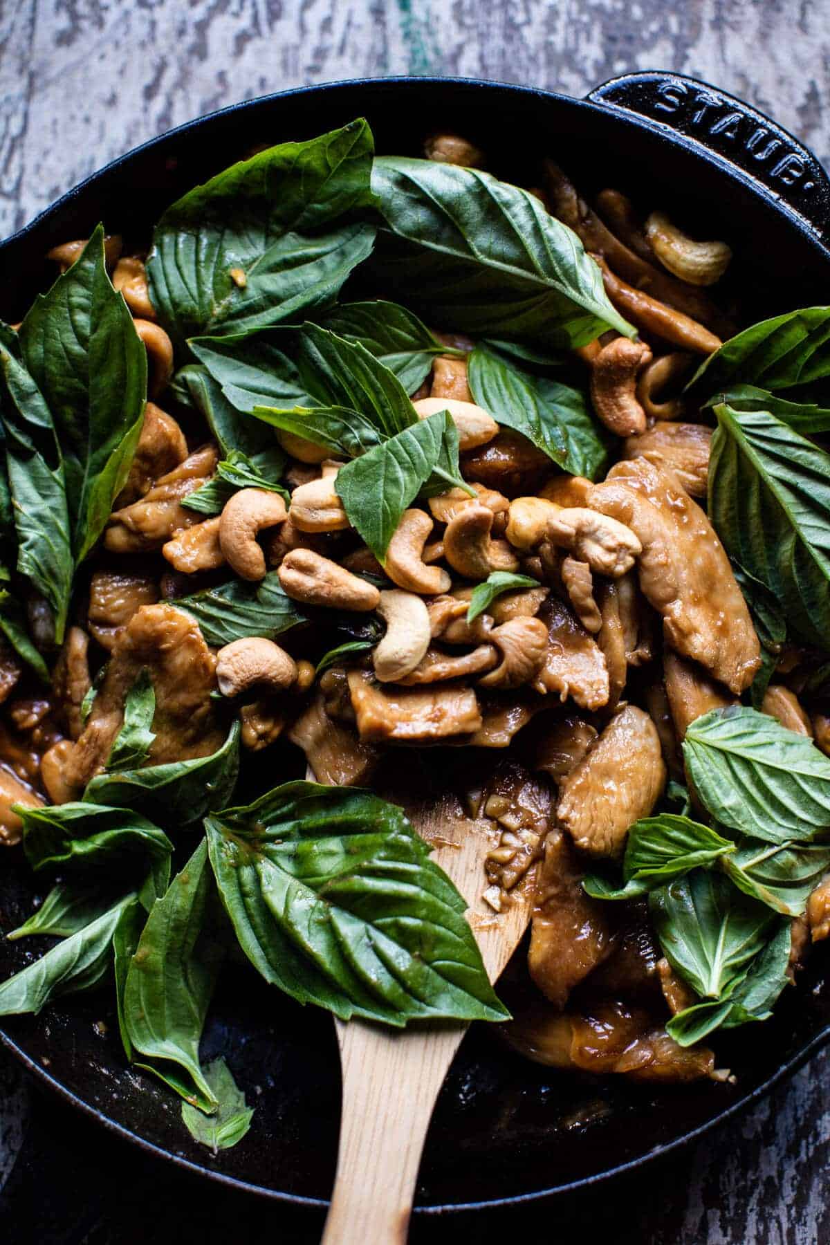 20 Minute Basil Cashew Chicken | halfbakedharvest.com @hbharvest