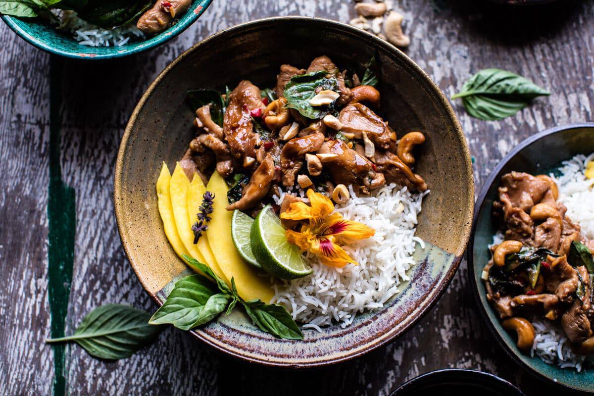 20 Minute Basil Cashew Chicken | halfbakedharvest.com @hbharvest