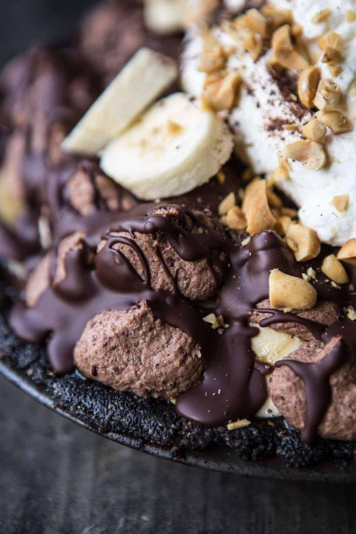 Banana Cream Pie…with Chocolate and Peanuts | halfbakedharvest.com @hbharvest