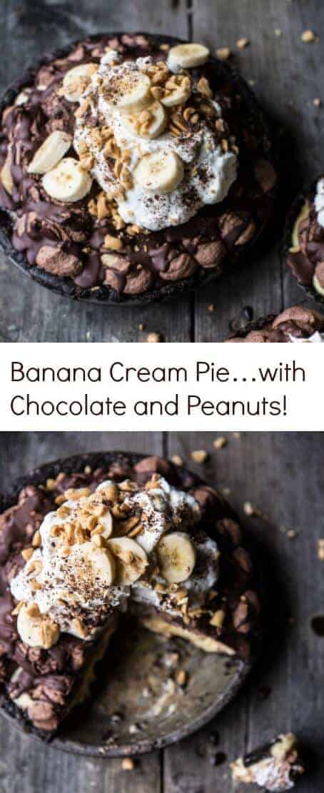 Banana Cream Pie…with Chocolate and Peanuts | halfbakedharvest.com @hbharvest